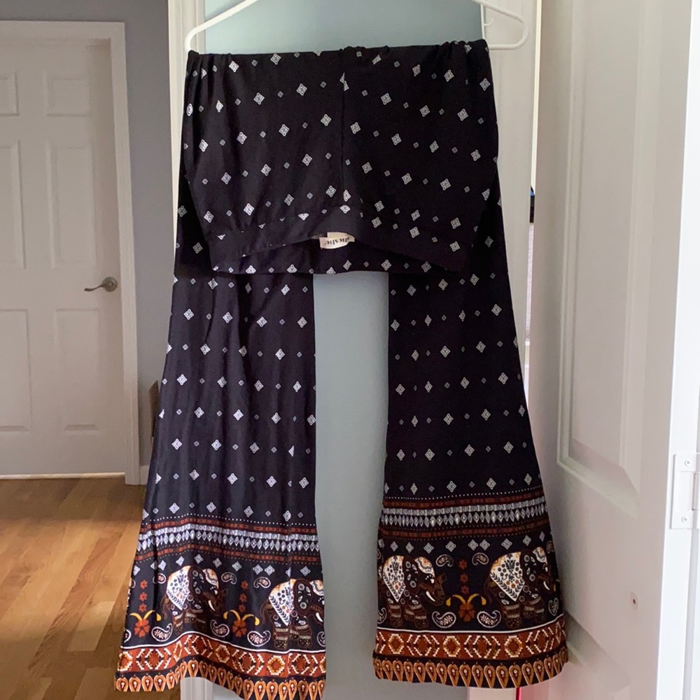 Bohemian Style Flare Pants Size M